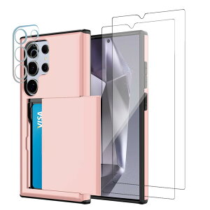 �y���������z�X���C�h�J�[�h�z���_�[�t���X�}�[�g�t�H���P�[�X S25 Ultra�Ή�, �w�ʕی�t�B����1��, �t���ی�t�B����2���Z�b�g, �u���b�N �F�F���[�Y�S�[���h