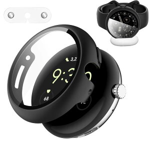 �y���������zAIYYXX For Google Pixel Watch 4 �P�[�X 41mm 45mm 3D���p�G�b�W �����^ PC+�K���X�f�� ��̌^ pixel watch 4 �P�[�X �Ή� �����ߗ� �L�Y�h�~ �w��h�~ �ȒP�Ɏ��t���E�� �S�ʕی� �J�o�[ (41mm,