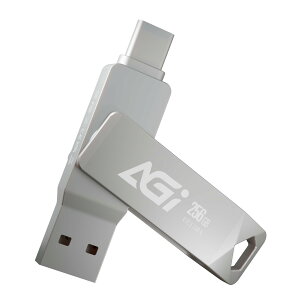 �y���������zAGI USB������ 256GB USB3.2 Gen1 Type-C/Type-A �ő�ǂݎ�葬�x 120MB/s �O�t�������� iPhone/iPad/Android/PC�ȂǕ����̃f�o�C�X�̃f�[�^�o�b�N�A�b�v�Ɠ]���ɑΉ� UE138A USB ������ �ϏՌ� �g��