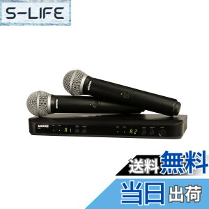 �y���������z�y�������K�i�z SHURE BLX�V���[�Y ���C�����X�{�[�J���V�X�e���Z�b�g PG58 �F�F�u���b�N