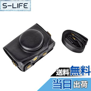 �y���������zkinokoo Canon PowerShot SX720 HS / SX730 / SX740 �p�J�����P�[�X PU���U�[ �S�ʕی�^ �O�r���t�� �V�����_�[�X�g���b�v�t�� �W���N���X�t�� �F�F�u���b�NA