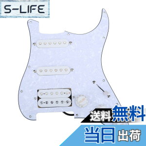 �y���������zMusiclily 11�� HSS Loaded �z���ς� �t�F���_�[�X�N���C�A�X�g���g�G���L�M�^�[�p�V���O���R�C���s�b�N�A�b�v�s�b�N�K�[�h�Z�b�g �F�F�z���C�g�p�[��