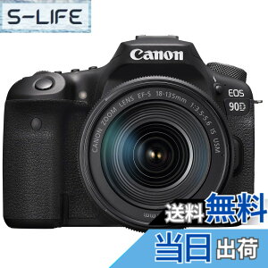 �y���������zCanon �f�W�^����჌�t�J���� EOS 90D �F�F�u���b�N�A�T�C�Y�F18-135mm�����Y�L�b�g