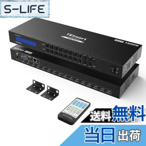 �y���������zTESmart HDMI �}�g���b�N�X 4K EDID�@�\ ��PC���� HDMI �ؑ֊� �F�FBlack�A�T�C�Y�F4K@30Hz