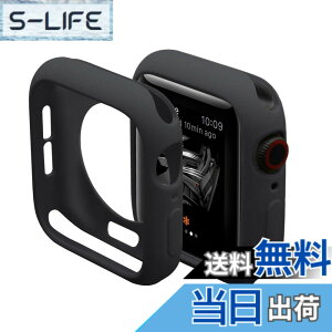 �y���������z�Ή�Apple Watch SE/SE2/6/5/4 40mm��p�P�[�X �A�b�v���E�H�b�`�V���[�Y 6 �X�N���u�J�o�[ �V���v�� �V���R���ގ� TPU�f�� �C�菝�h�~ �h�Ռ� �S�ʕی� Apple Watch 4 �ی�J�o�[�i�u���b�N