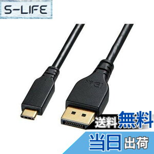 �y���������z�T�����T�v���C TypeC-DisplayPort�ϊ��P�[�u�� (�o����)(�u���b�N) �F�F�u���b�N�A�T�C�Y�F1m