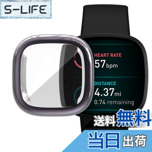 �y���������zFitbit Versa 3 �P�[�X Fitbit Sense �\�t�g�P�[�X�yELMK�z�S�ʕی� �ϏՌ� �_�炩�� ���b�L �E���ȒP TPU �E�I�b�` �ی�P�[�X �����^ �J�o�[ �F�F�O���C�A�T�C�Y�FFitbit Versa 3/Sense