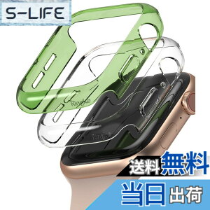 �y���������zJP - Ringke Apple Watch Series 6 / 5 / 4 / SE 40, 44mm Slim �F�FClear & Olive Green (2P)�A�T�C�Y�F[6 / 5 / 4 / SE 40mm]