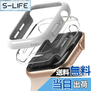 �y���������zJP - Ringke Apple Watch Series 6 / 5 / 4 / SE 40, 44mm Slim �F�FClear & Light Gray (2P)�A�T�C�Y�F[6 / 5 / 4 / SE 44mm]