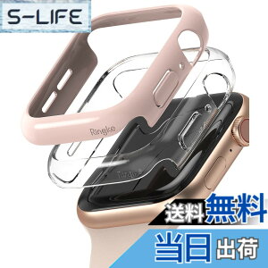 �y���������zJP - Ringke Apple Watch Series 6 / 5 / 4 / SE 40, 44mm Slim �F�FClear & Peach Pink (2P)�A�T�C�Y�F[6 / 5 / 4 / SE 44mm]