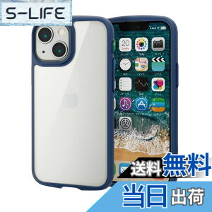 �y���������z�G���R�� iPhone 11 �P�[�X �ϏՌ�x�t���[�� TOUGH SLIM LITE [�w�ʃN���A�^�C�v] �u���b�N �F�F�l�C�r�[�A�T�C�Y�FiPhone 13 mini