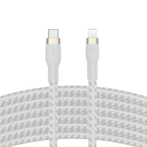 �y���������zBelkin USB-C to ���C�g�j���O �ґg�V���R�� �P�[�u�� iPhone 14 / 13 / 12 / SE / 11 / XR �Ή� �}���[�d �����ϋv MFi�F�� PD�Ή� �F�F�z���C�g�A�T�C�Y�F2m