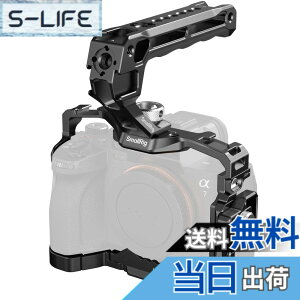 �y���������zSmallRig Alpha 7 V / 7R V / 7 IV / 7S III�p �J���� �P�[�W �L�b�g �g�� �n���h�w���h�L�b�g HDMI�P�[�u���N�����v�t�� �R�[���h�V���[���� 3668C �F�F�u���b�N