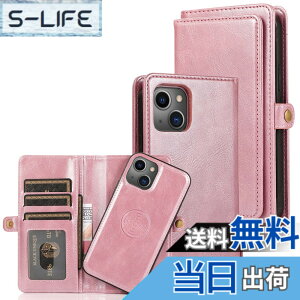 �y���������zfor iPhone 13 Many Card Slots 2in1 Detachable Wallet Case �F�F�s���N�A�T�C�Y�FiPhone 13