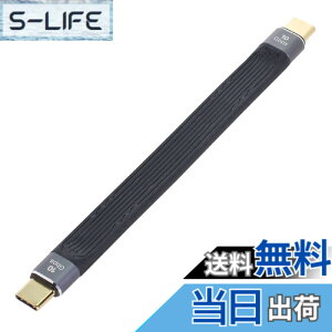 �y���������zCablecc USB-C Extension Cable Flat Slim FPC Data Cable for Laptop & Phone 13cm �F�FBlack Type C Male to Male 10Gbps
