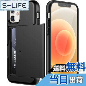 �y���������zJETech iPhone 12/12 Pro�p �E�H���b�g �P�[�X 6.1�C���` �J�[�h�z���_�[�t�� �f���A�����C���[ �ϏՌ��ی�J�o�[ �X���C�h���B���J�[�h�z���_�[ �F�F�u���b�N