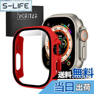 �y���������zYOFITAR Apple Watch �p �P�[�X Apple Watch Ultra 2/Ultra/11/10/9/8/7/SE2/6/SE/5/4/3/2/1 �A�b�v���E�H�b�`�ی�J�o�[ �F�F���b�h�A�T�C�Y�F49mm (Ultra/Ultra 2)