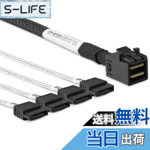 �y���������z���� Mini SAS �F�FSFF-8643 to 4x SATA(11#:�X�g���[�g)�A�T�C�Y�F1m