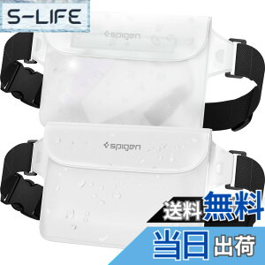 �y���������zSpigen ���S�h�� �|�[�` �P�[�X ���� 2�Z�b�g IPX8�F�� �C �v�[�� �A�E�g�h�A �X�}�z �O�d�`���b�N �x���N�� PVC ��e�� �E�G�X�g�|�[�` �h���o�b�O A620 �F�F�X�m�[�E�z���C�g�A�T