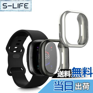 �y���������zkwmobile 2x �P�[�X Fitbit Versa 4 / Sense 2�Ή� �J�o�[ - �t���J�o�[ �V���R�� �ϏՌ� �S�̕ی� ���� �F�F���F / �V���o�[