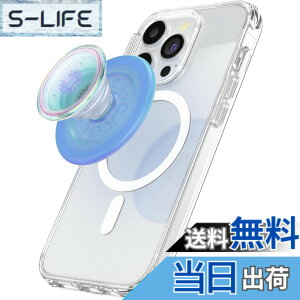 �y���������zPopSockets Japan - �|�b�v�\�P�b�c �W���p�� PopGrip MagSafe Opal Blue �A�_�v�^�[�����O�t�� �I�p�[�� �u���[ �N���A MagSafe ���E���h �|�b�v�O���b�v �X�}�z�O���b�v&�X�^���h �F�F�u���[