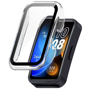 �y���������zHUAWEI Band 9/HUAWEI Band 8 �p �P�[�X �ی� �K���X�t�B���� ��̌^ PC+TPE�ގ� ��d�\�� �S�ʕی� �����^ ���ϋv �����ȒP �ϏՌ� �Ή� HUAWEI Band 9/HUAWEI Band 8 �ی�P�[�X �����ߗ� �w��h