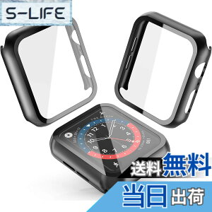 �y���������zSmilelane�y2�z�Ή� Apple Watch Series 4/5/6/SE/7/8/9/10 �p �P�[�X, PC�f�� ��̌^ �K���X�P�[�X Series 4/5/6/SE/7/8/9/10 �ی�J�o�[ �F�F�u���b�N�A�T�C�Y�F41mm