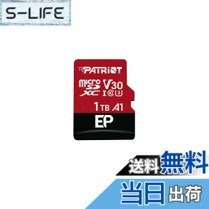 �y���������zPatriot EP Series Micro SDXC V30 A1 UHS-I U3 4K UHD Memory Card Parent �F�F���b�h/�u���b�N�A�T�C�Y�F1TB