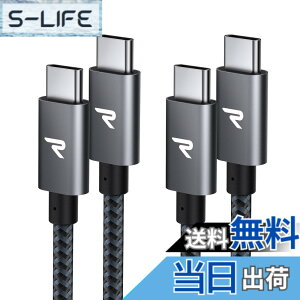 �y���������zRAMPOW USB C �P�[�u�� �f�[�^�]�� �f���h�~ ���ϋv�i�C���� Type C�@��Ή� �F�F�O���[�A�T�C�Y�F0.2m x 2�{