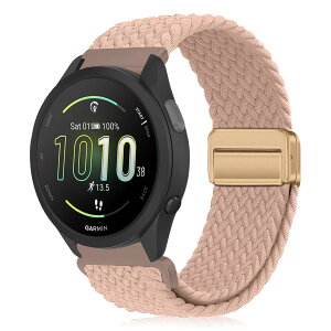 �y���������z[KeeFos] 20mm �o���h Garmin(�K�[�~��) Forerunner 570 42mm/165/245/645/Approach S50/S44/Vivoactive 6/Vivoactive 5/Venu Sq 2/Venu 2 Plus �Ή� �����o���h �i�C�����f�� ���C�o�b�N�� �}�O�l�b�g���o�b�N�� ��