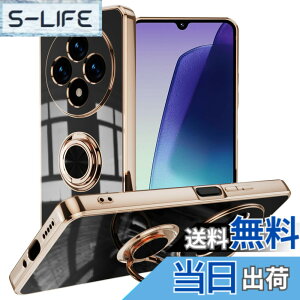 �y���������zLuFiYa �P�[�X �����O�t�� �J�o�[ TPU�f�� �X�^���h�@ �X�}�z�P�[�X �y�� �ϏՌ� ���� �C�菝�h�~ �����h�~ �ԍڃz���_�[ 360°��] �P�[�X �F�F�u���b�N�A�T�C�Y�FXiaomi Redmi 14C