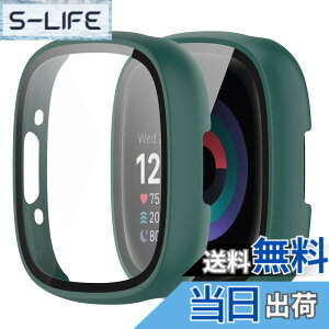 �y���������zBUITFOU For Fitbit Sense 2/Versa 4 �J�o�[ Fitbit Sense 2/Versa 4 �P�[�X �����^ PC+�K���X�f�� ��̌^ �t�@�[�E�F�C Fitbit Sense 2/Versa 4 �P�[�X�Ή� �S�ʕی� �����^ �����ȒP �ϏՌ� �����ߗ� �w