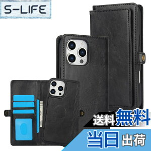 �y���������zfor iPhone 16 Many Card Slots 2in1 Detachable Wallet Case �F�F�u���b�N�A�T�C�Y�FiPhone 16 Pro