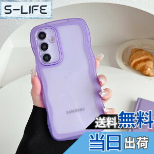 �y���������zZTOFERA Clear Wave Frame Case for Samsung �F�F���A�T�C�Y�FSamsung S24 FE�p
