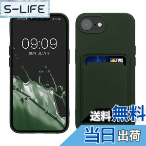 �y���������zkwmobile �X�}�z�P�[�X Apple iPhone SE (2022/2020) / 8 / 7�Ή� �P�[�X -�J�[�h�z���_�[�t�� �\�t�g TPU �V���R�� ���F �F�F�[�ΐF�A�T�C�Y�FiPhone 17e / iPhone 16e