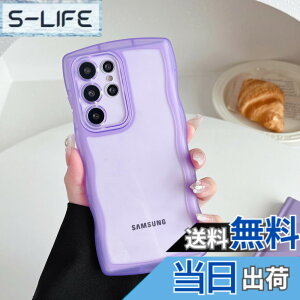 �y���������zZTOFERA Clear Wave Frame Case for Samsung �F�F���A�T�C�Y�FSamsung S25 Ultra�p