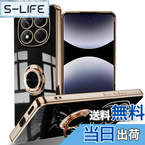 �y���������zLuFiYa �P�[�X �����O�t�� �J�o�[ TPU�f�� �X�^���h�@ �X�}�z�P�[�X �y�� �ϏՌ� ���� �C�菝�h�~ �����h�~ �ԍڃz���_�[ 360°��] �P�[�X �F�F�u���b�N�A�T�C�Y�FXiaomi Redmi Note 14 Pr