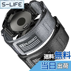 �y���������z�����p�E�H�b�`�o���h Garmin�Ή� fnix/Forerunner/Approach/MARQ/Quatix/D2�V���[�Y�Ή� �����i�C������ �҂ݍ��݃��[�v�f�U�C�� �����Y�p �F�FBlack+Gray�A�T�C�Y�F22MM / M(185mm-210mm)7.2-8.2�C