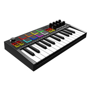 �y���������zOYAYO MIDI�L�[�{�[�h 25�� �[�d�� �x���V�e�B�Ή� MIDI�R���g���[���[ 8�o�b�N���C�g�t���h�����p�b�h 8�m�u OLED�f�B�X�v���C���� DAW�A�g�Ή� ���y����pMIDI�R���g���[���[ �F