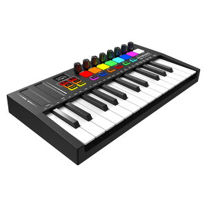 �y���������zOYAYO MIDI�L�[�{�[�h 25�� �[�d�� �x���V�e�B�Ή� MIDI�R���g���[���[ 8�o�b�N���C�g�t���h�����p�b�h 8�m�u OLED�f�B�X�v���C���� DAW�A�g�Ή� ���y����pMIDI�R���g���[���[ �F