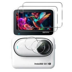 �y���������z�y2+2���Z�b�g�z �p Insta360 Go 3S �ی�t�B���� �K���X�t�B���� 2�� + 2�� �J�����ی�t�B���� �y ���{���Ɏq�f�� 9H���x �z �Ή� Insta360 Go3S �t�B���� �����K���X �����ߗ� 3D Touch�Ή�