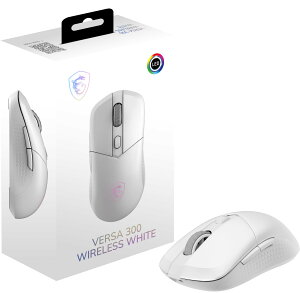 �y���������zMSI VERSA 300 W ���C�����X �Q�[�~���O�}�E�X �y�� 60g �L�� ���� ���E�Ώ� MS0731 �F�F�z���C�g