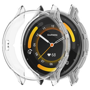 �y���������zTOORQR For GARMIN Venu 3�Ή� �P�[�X �K�[�~��Venu 3 �g�E�H�b�`�P�[�X ��̌^ �ϏՌ� TPU�f�ޒ����^ ���h�~ �S�ʕی� �w��h�~ ��U�h�~ �����x �����ߗ� venu 3 �p �J�o�[ 45mm �F�F�N���A