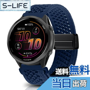 �y���������z[KeeFos] 22mm �o���h Garmin(�K�[�~��) Venu 4 45mm/Venu 3 45mm/2/Forerunner 570 47mm/265/255/Vivoactive 4/Active�Ή� �����o���h �i�C�����f�� ���C�o�b�N�� �}�O�l�b�g���o�b�N�� �ւ��x���g �҂ݕ� 