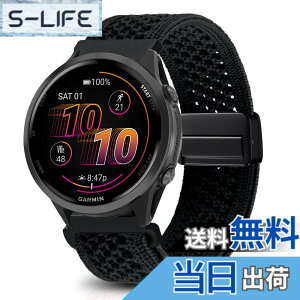 �y���������z[KeeFos] 22mm �o���h Garmin(�K�[�~��) Venu 4 45mm/Venu 3 45mm/2/Forerunner 570 47mm/265/255/Vivoactive 4/Active�Ή� �����o���h �i�C�����f�� ���C�o�b�N�� �}�O�l�b�g���o�b�N�� �ւ��x���g �҂ݕ� 