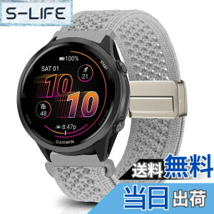 �y���������z[KeeFos] 22mm �o���h Garmin(�K�[�~��) Venu 4 45mm/Venu 3 45mm/2/Forerunner 570 47mm/265/255/Vivoactive 4/Active�Ή� �����o���h �i�C�����f�� ���C�o�b�N�� �}�O�l�b�g���o�b�N�� �ւ��x���g �҂ݕ� 