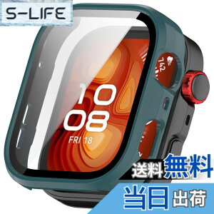 �y���������zBUITFOU For HUAWEI(�t�@�[�E�F�C) WATCH FIT 4 Pro �J�o�[ HUAWEI WATCH FIT 4 Pro �P�[�X �����^ PC+�K���X�f�� ��̌^ �S�ʕی� �����^ �����ȒP �ϏՌ� �����ߗ� �w��h�~ ���h�~ �F�F�O���[��