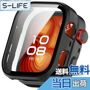 �y���������zBUITFOU For HUAWEI(�t�@�[�E�F�C) WATCH FIT 4 Pro �J�o�[ HUAWEI WATCH FIT 4 Pro �P�[�X �����^ PC+�K���X�f�� ��̌^ �S�ʕی� �����^ �����ȒP �ϏՌ� �����ߗ� �w��h�~ ���h�~ �F�F�u���b�N