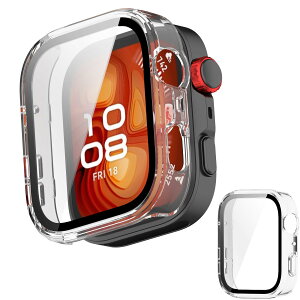 �y���������zINIAYOH For HUAWEI WATCH FIT 4 �J�o�[ �t�@�[�E�F WATCH FIT 4 �ی�P�[�X �����K���X�t�B����+���ϏՌ�PC�t���[�� ���˒ጸ �w��h�~ �y�ʃX�����݌v �F�F�N���A�A�T�C�Y�FFIT4 Pro