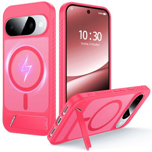�y���������zFNDMIL Google Pixel Series �p �J�o�[ Mag-Safe�Ή� ���^ �F�F���[�Y�s���N [Magsafe�Ή�]�X�^���h�t���A�T�C�Y�FGoogle Pixel 10/10Pro